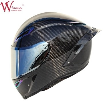 全顔バイクヘルメット レトロ カーボンファイバー 優れた換気 快適さとフィット
